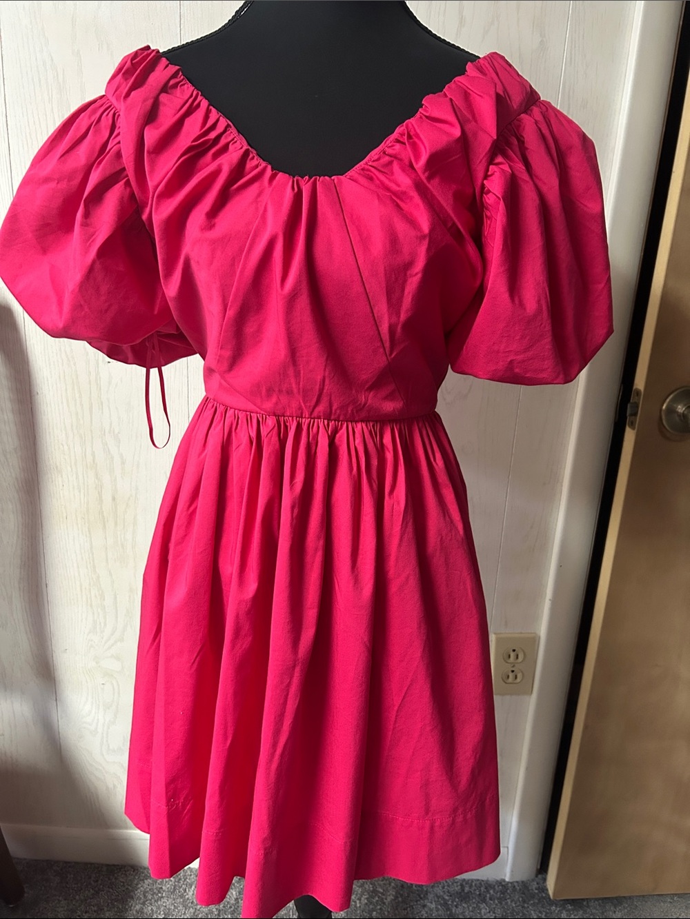 Express Pink puff sleeve mini dress